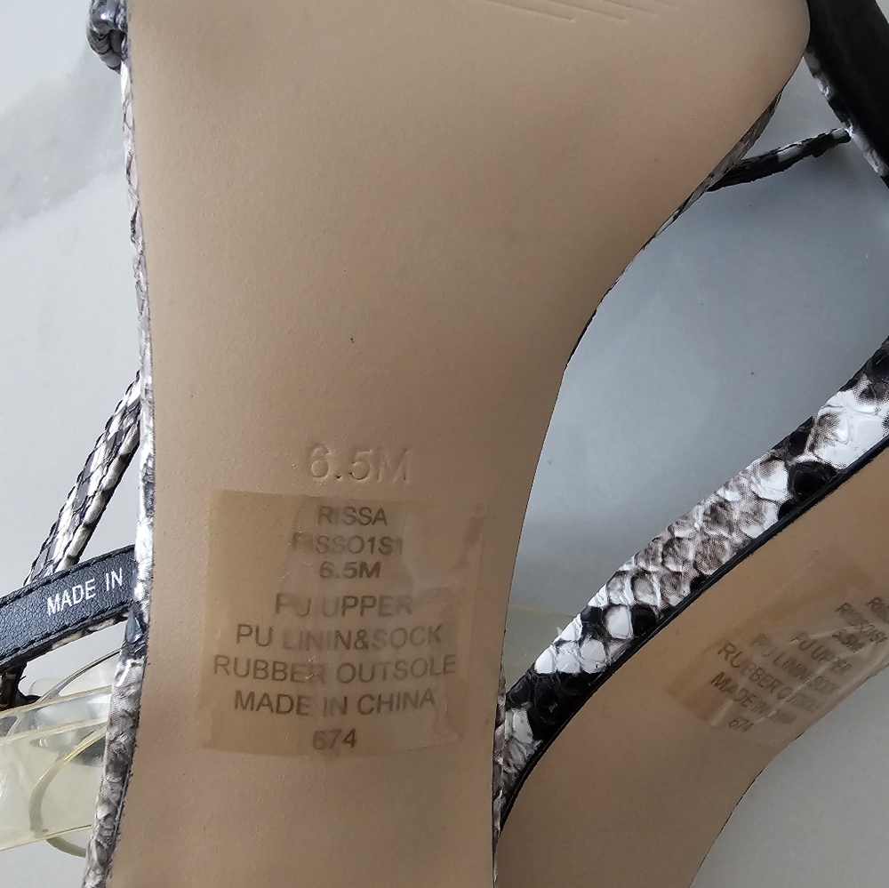 Steve Madden Rissa Snakeskin Heeled Sandal